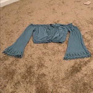 Off the shoulder crop top